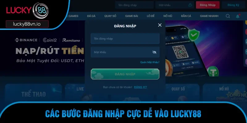 Đăng Ký Đăng Nhập Đăng nhập Lucky88 cần vào đúng website