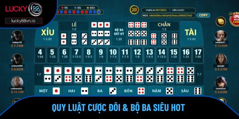 Quy luật cược đôi & bộ ba siêu HOT 